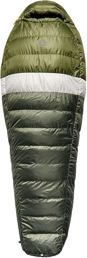 Sierra Designs Get Down 20 Degree Long Sleeping Bag - 550 Fill Power DriDown (PFC Free) Mummy Style Camping &amp Backpacking Sleeping Bags for Men &amp Women Stuff Sack Included