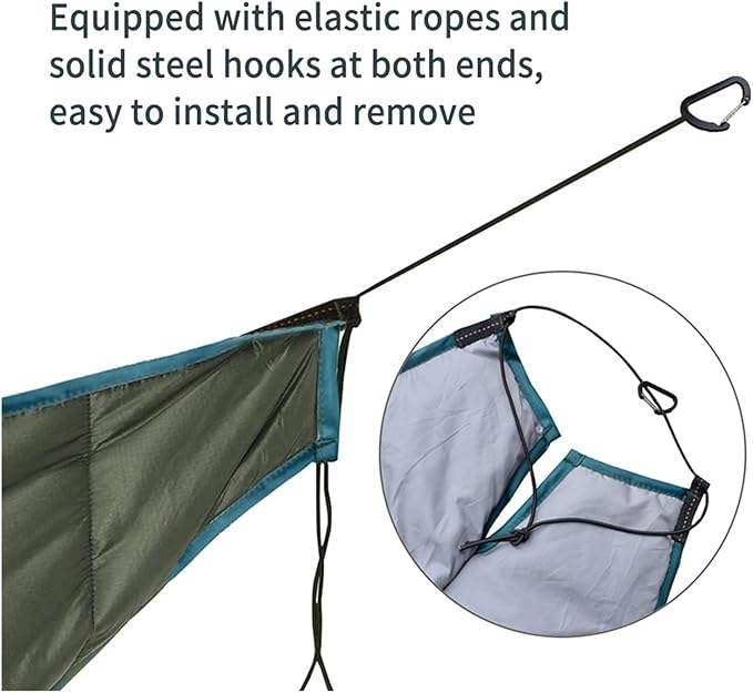 Portable Hammock Underquilt Winter Cold Weather Warm Under Quilt for Outdoor Camping Hiking Traveling Supplies(White)