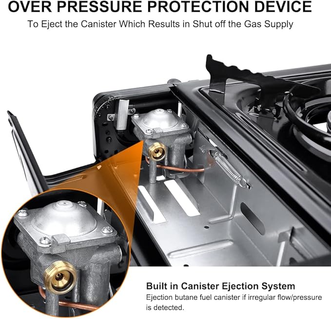 Camplux Dual Fuel Propane &amp Butane Stove with Carrying Case Portable Camping Stoves with CSA Certification