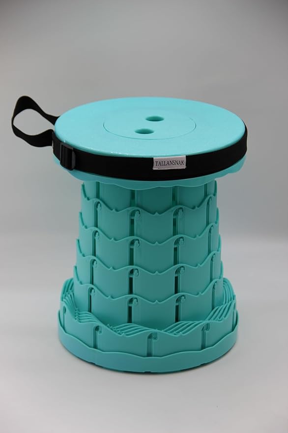 2024 Upgraded XXL Collapsible Stool 18770lbs Max Weight Wider &amp Taller Pop Up Seat Heavy Duty Portable Retractable Folding Chair or Travel Foot Rest Gift for Camping &amp Outdoors