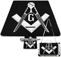 Masonic Faith Hope and Charity Freemason Logo Black Waterproof Outdoor Picnic Blanket Sandproof Beach Mat for Camping Hiking Grass Travelling