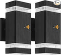 Dusk to Dawn Sensor Outdoor Wall Light Fixture Up Down LED Porch Wall Lights Sconce Black Waterproof Exterior Lighting Wall Mount Aluminium Outdoor Lights for House