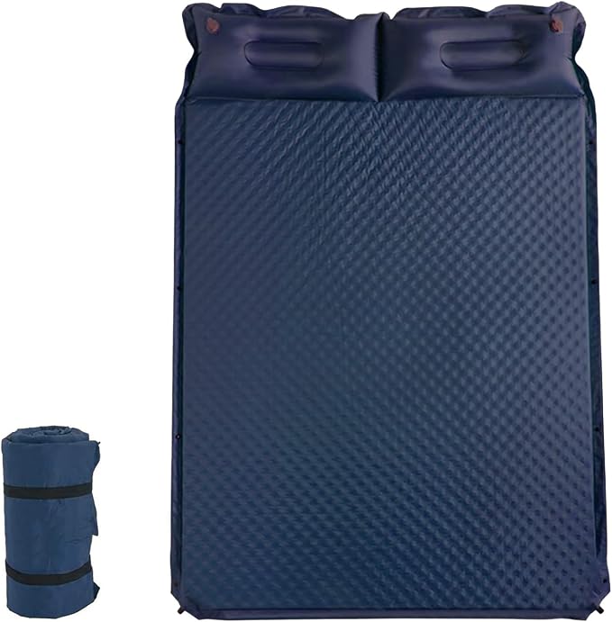 Sleeping Pad for Camping Air Mattress 2 Person Inflatable Mattress Suitable for Backpacking Hiking Tent Trap Traveling (Blue)