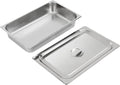 Food Pan with Lid 4-Pack Stainless Steel Steam Table Pans 4 Inch Deep 0.7mm Thick Anti-Jam Commercial Food Pan with Lids for Buffet Catering Restaurant Hotel Party &amp Home Kitchen Storage