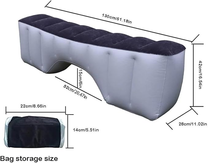 Inflatable Mattress Car Camping Mat Portable Air Bed Car Gap Filling Mat Car Travel Sleeping Mat
