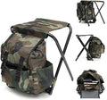 Portable Mountaineering Backpack ChairFoldable Fishing Chair100kg Max Load Oxford Cloth Stool Backpack for Camping HikingTravel