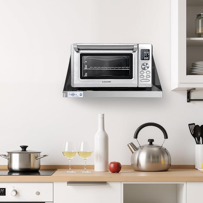 Profeeshaw Stainless Steel Microwave Shelf 24x24 Heavy Duty Wall Mounted Floating Shelf NSF Certified Appliance Rack for Commercial &amp Home Kitchens Restaurants Hotels Bars