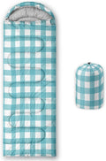Purple Gingham Sleeping Bag for Girls KidsCute Plaid Checkered Camping Bag with Compression SackGeometric Grid Camping Gear EssentialsFarmhouse Sleeping Mat for Travelling Outdoor Indoor