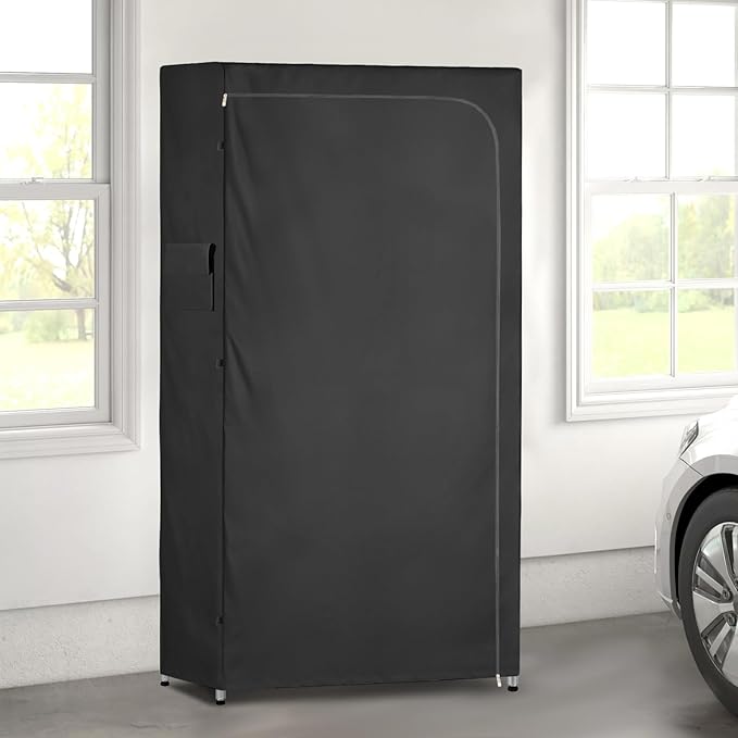 Storage Shelf Covers for Wire Shelving600D Heavy Duty Outdoor Waterproof Dustproof Shelf CoverStorage Rack Cover for Wire Shelf with zipper60''W x 24''D x 72''H
