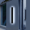 47.2inch Long Outdoor Wall Light Fixture Garage Modern Wall Sconces 6000K Cold White IP65 Waterproof White Acrylic 42W Minimalist House Exterior Lighting for Patio Porch Garden Fence