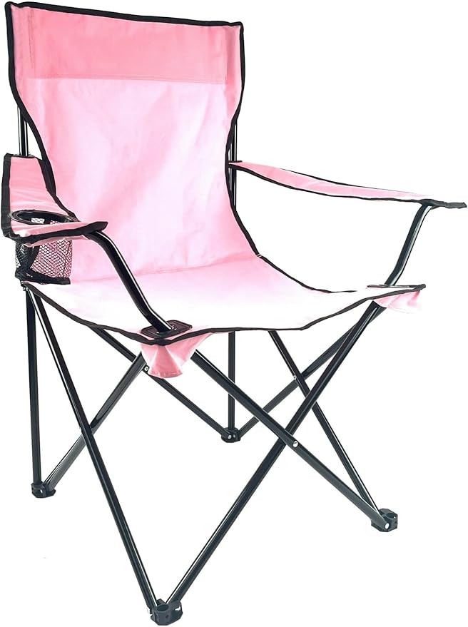 E-Z Living Folding Portable Outdoor Camping Chair[Large] (Pink)