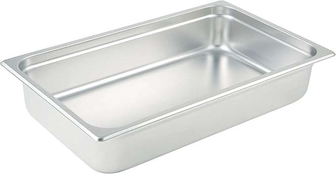 Winco Anti-Jamming Steam Pan Full-Size x 4-InchStainless SteelMedium