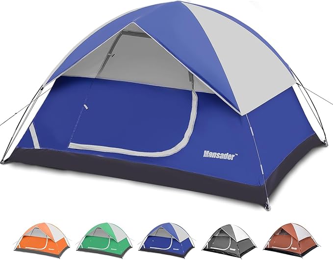 Camping Tent Waterproof 2/3/4 Person Tents for Camping Lightweight Easy Set Up Outdoor Hiking Tent Backpacking Tent with Carry Bag Backpack Tent Suit for Family Beach Hiking Travel