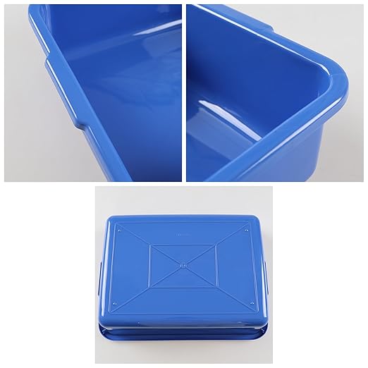 Pekky 5-Pack 8 L Commercial Bus Tubs Small Restaurant Utility Bus Box Blue