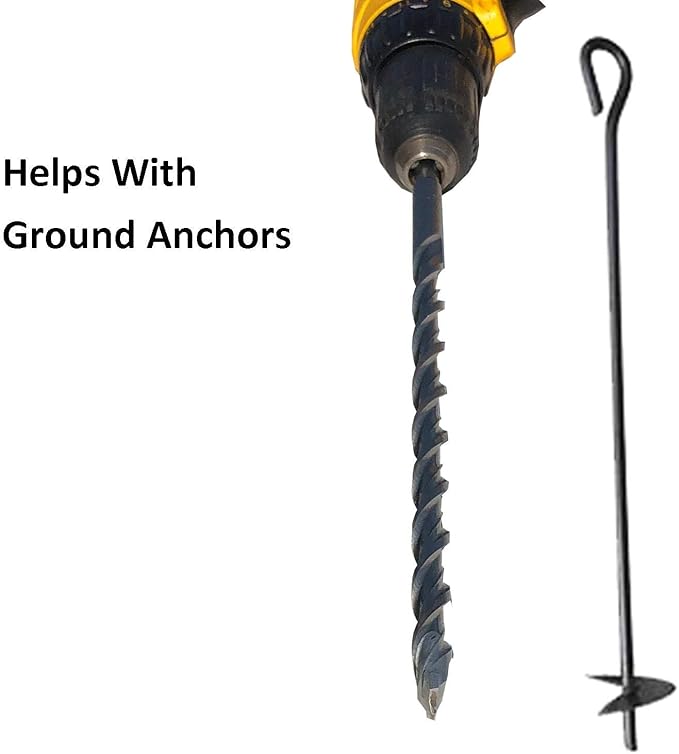 Keyfit Tools AnchorBit Pilot Hole Driver for Screw in Tent Stakes &amp Ground Anchors Rebar Steel J Hook Designed for Tough Soils Hardpan Rocky Ground Even Frozen Ground &amp Solid Ice is No Problem