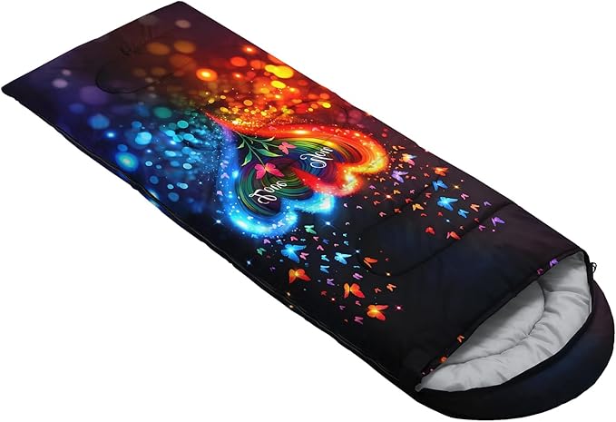 QOOMO Camping Sleeping Bags3 Season Warm &amp Cool WeatherLightweightWaterproof Sleeping Bags for Adults &amp KidsTravelingand OutdoorsCamping Gear Equipment