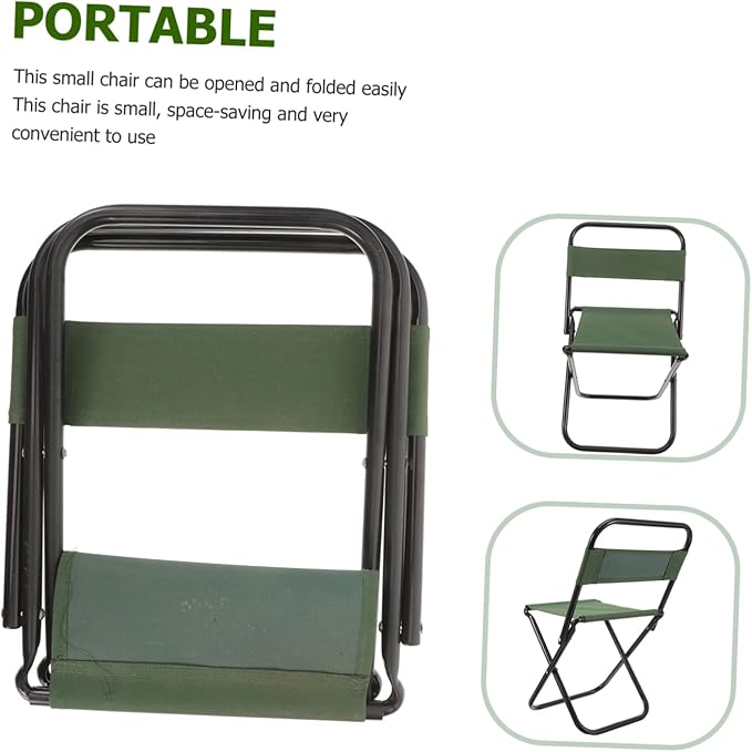 BESPORTBLE Portable Folding Camping Chair Lightweight and Sturdy Outdoor Seat for Fishing Hiking BBQ to Carry Space-Saving Design Construction Heavy Duty
