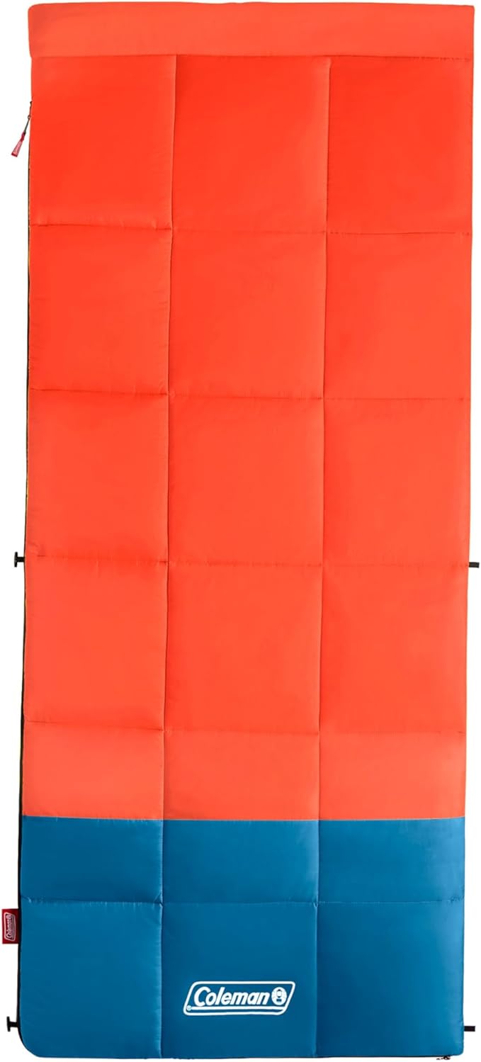 Coleman Kompact 20°F/30°F/40°F Sleeping Bag Cool-Weather Adult Sleeping Bag with Heat Retention Stuff Sack &amp Snag-Free Zipper Great for Camping Sleepovers Guests &amp More