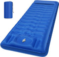 Sleeping Pad Ultralight Thicken Inflatable Sleeping Pad for Camping Built-in Pump Great for Camping Hiking Carry Bag Repair Kit Compact &amp Lightweight Air Mattress(Blue)