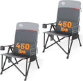 TIMBER RIDGE Oversized Heated Camping Chair with Lumbar Support Portable Folding High Back Chair Heavy Duty for Adults Supports 450 LBS for Outdoor Camping Lawn 2 Pack