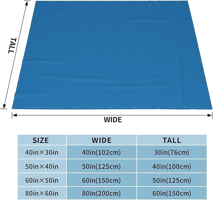 Sky Blue Soft Fleece Blanket 60 * 50 inch Soft Sofa Blanket Suitable for Sofa Camping Travel Night Cover Blanket