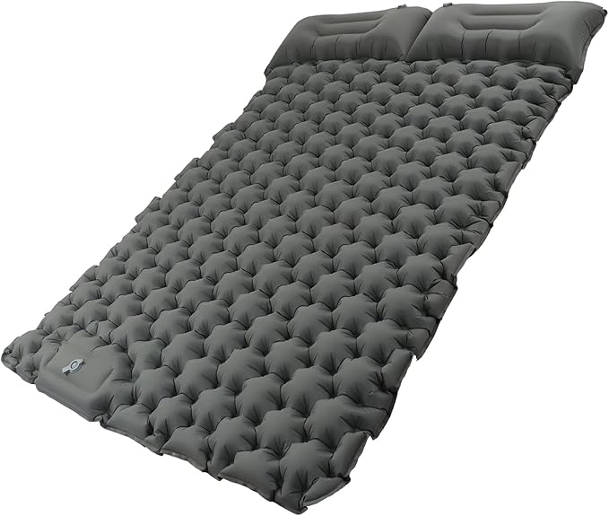 Camping Sleeping Pad Waterproof Nylon Ergonomic Support Foot Press 60S Inflating Mat - Quick Inflation Tear Material Ideal for Outdoor Adventures