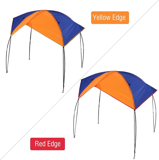 Tbest Inflatable Kayak Awning Canopy Boat Sun Shade Shelter 2/3/4 Persons Boat Sun Shelter Sailboat Awning Cover Fishing Canopy Tent Sun Shade Waterproof and UV Protection