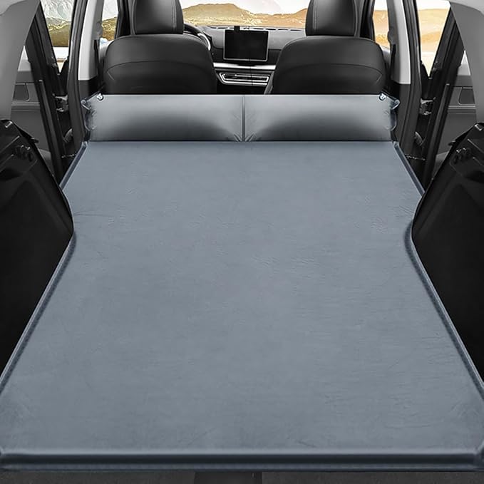 Car Inflatable Mattress for Jeep Wrangler JK 4 Door 2007-2014 2015 2016 2017 2018 Portable Air Sleeping Bed with Pillow Camping Travel Cot Inflatable Trunk Sleeping PadGrey1