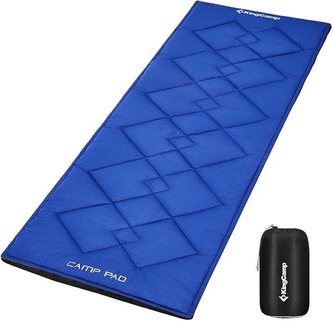 KingCamp Cot Mattress Pad Portable Lightweight Cot Mattress Non-Slip Camping Mat Soft Comfortable Non-Slip Cot Pad for Camp RV Bunk