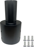 Light Pole Adapter Tenon - Heavy Duty Slip Fitter for 4 inch Round Pole &amp 2 3/8 inch Metal Outdoor Mounting Bracket for Shoebox Light Fixtures Post Top Lighting