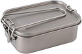 800ml Titanium Lunch Box Leak-Proof Lid &amp Folding Handle Camping Cookware Lightweight Outdoor Cooking Pan for Backpacking Hiking Picnic &amp Travel RT037T