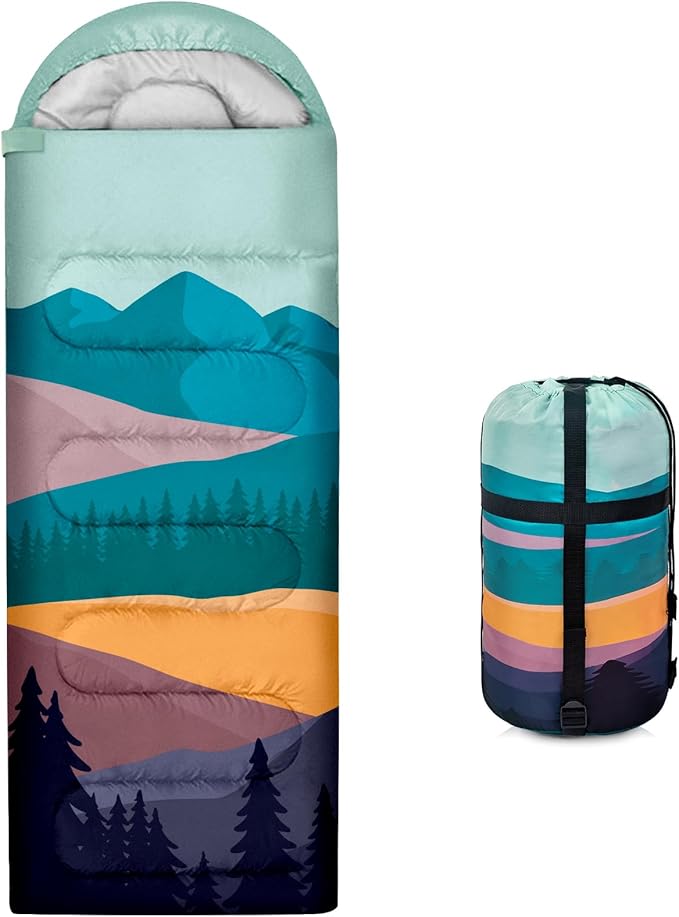 Sleeping Bags for Adults Kids3 Seasons Cold Warm Weather Waterproof Lightweight Camping Sleeping Bags for Men and WomenCamping Outdoor Travel