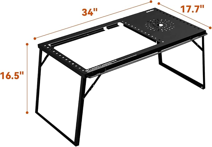 Onlyfire IGT Camping Table Kit with Propane Gas Stove and Carrying Case Portable Folding Camp Table IGT Unit Combination Combo for Picnic RV Car Trip Tailgating Patio Backyard GS337