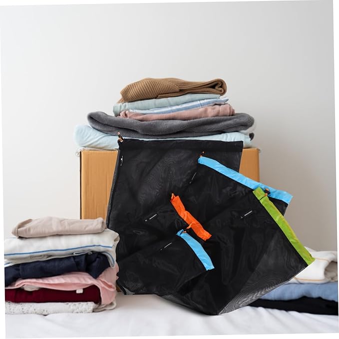 BESPORTBLE Dventure Bag Set: Mesh Storage Sack for Camping Hiking Travel 1 Set Drawstring Large Capacity Polyester Mesh Reusable
