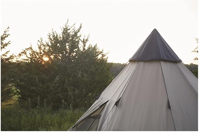 Guide Gear Camping Teepee Tent for Adults Outdoor Waterproof Family 6 Person 14' x 14'