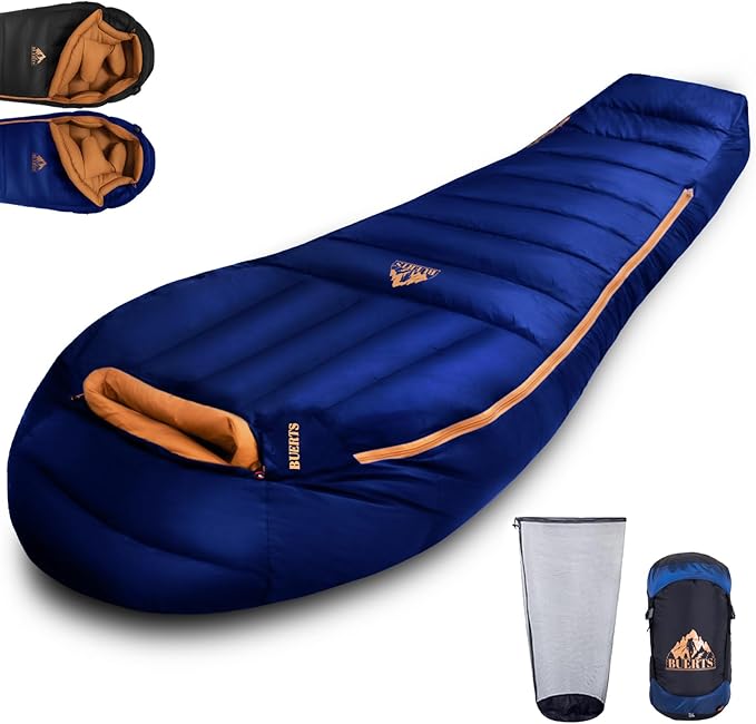 Down Backpacking Sleeping Bag 680FP. Cold Weather Sleeping Bag 0°F-32°F (Multiple Temperature Options) XL Large 4 Season Sleeping Bag for Adults Camping Hiking Mountaineering.