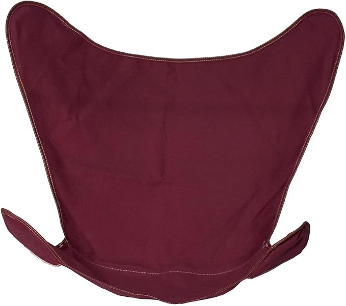 Solid Burgundy Canvas Butterfly Chair Cover Only