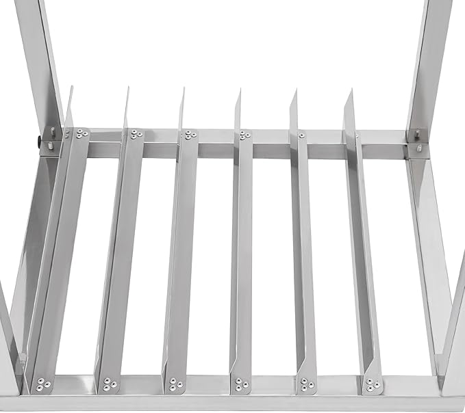 Baking Tray Rack 6 Tiers Pan Rack Stainless Steel Bakery Rack Commercial Bun Pan Rack Tabletop Sheet Pan for Bakeries Kitchens Restaurants Each Tier 44.09 lbs Capacity 28 * 18 * 21 inch
