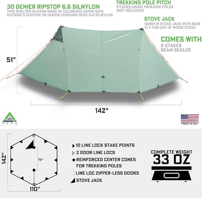 Seek Outside | Lightweight Hot Tents and Tipis for Backpacking Hunting Fishing
