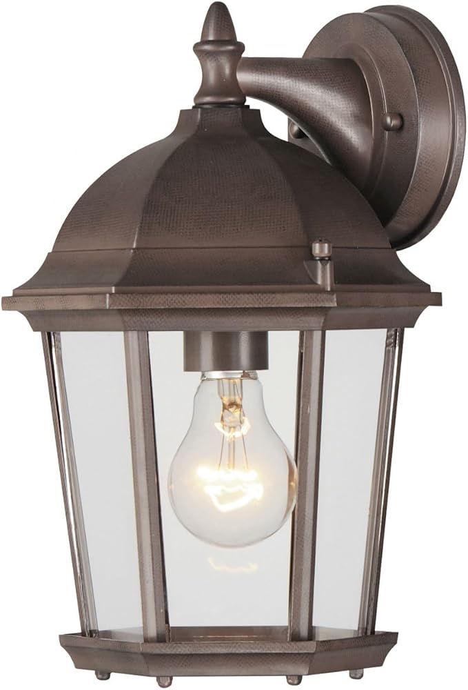 Maxim Cast-One Light Outdoor Wall Mount in Early American Style-8 Inches Wide by 12 inches high-Empire Bronze Finish