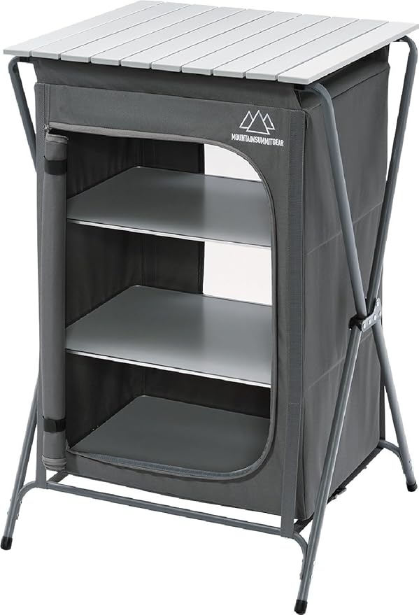 MOUNTAIN SUMMIT GEAR Foldable Roll Top Camping Pantry and Table Made by Caddis Sports