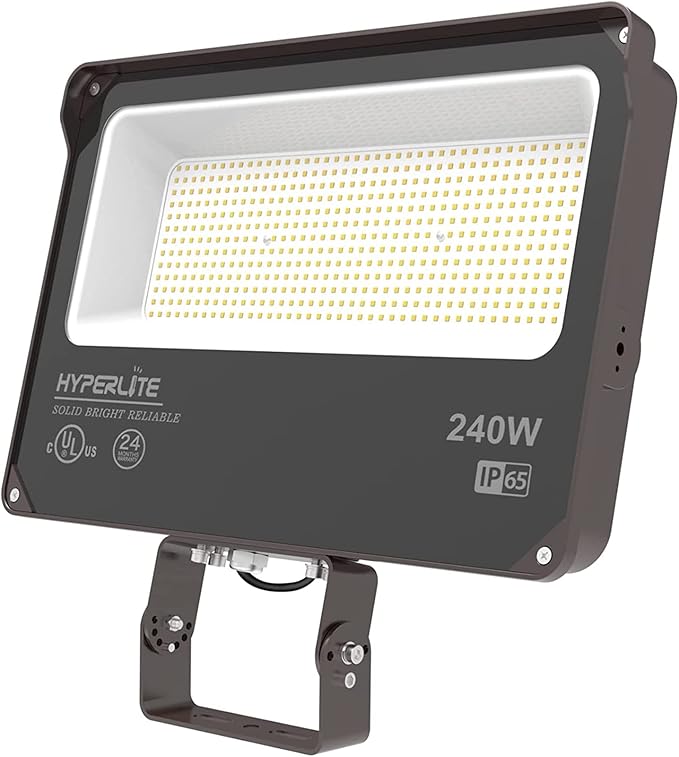 HYPERLITE LED Flood Light 240W 28800LM 5000K Daylight IP65 Waterproof Outdoor Floodlights UL Certified for CourtGardenWarehouse