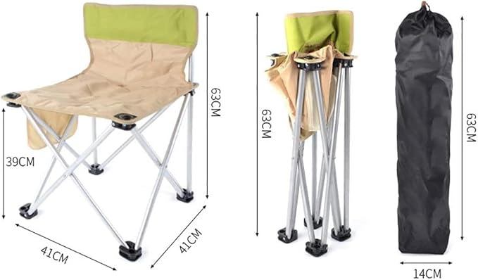 Portable Outdoor Folding Chair for Camping Beach and Fishing with Backrest - Ideal Self-Driving Adventures