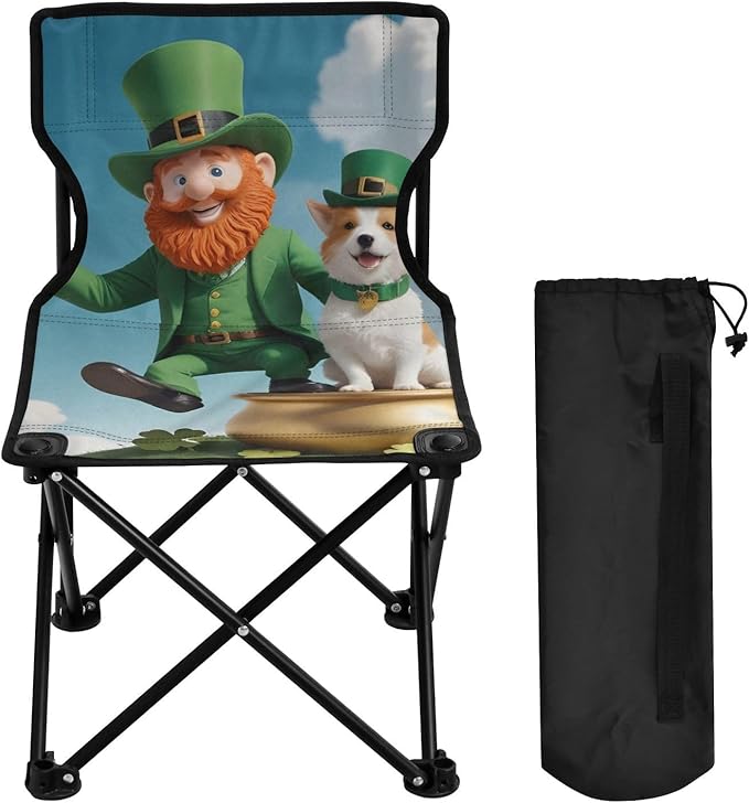 1 (1) Portable Camping Chairs Folding Chair - Durable Oxford Fabric Lightweight Iron Frame Easy Fold Design - Ideal for Outdoor Activities Camping Fishing and Travel