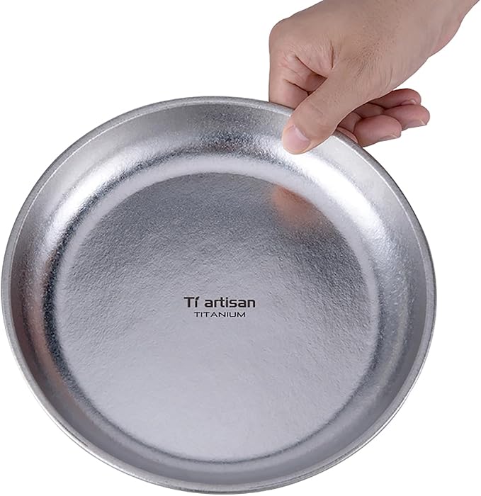 Titanium Plate Camping Picnic Tableware 27fl oz Cooking Utensils Extremely Light Dishes Bowl 110g (TA8220SS)