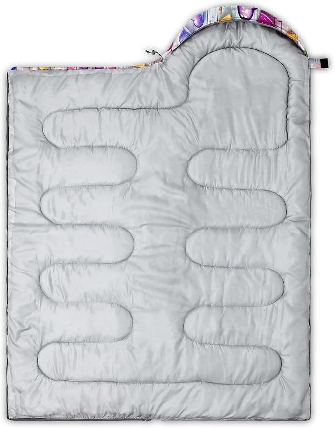 AILONEN Cartoon Camping Sleeping Bag for Boys Girls AdultsLightweight &amp Waterproof3 Season Warm &amp Cold WeatherPortablePrinted Sleeping BagTravelingCampingHiking
