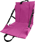 Folding Stadium Seat Cushion with Backrest Portable Bleacher Pad for Camping Fishing15.8'' x 16.5''Lightweight Chair with Backrest for Outdoor Sports and Concerts (Rose Pink)