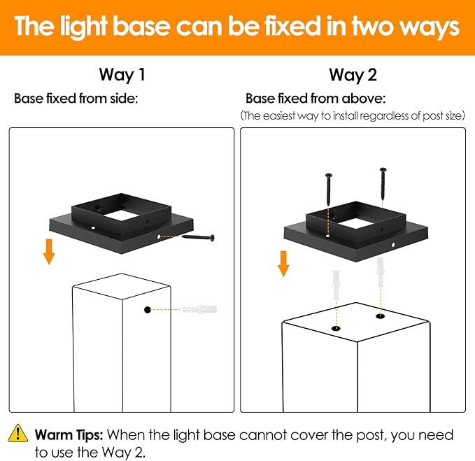 Mlambert 8 Pack Solar Post Lights Outdoor Waterproof Fence Cap for Deck 4x4 6x6 Wooden Vinyl Outdoor Lights with Shinning Effect Black