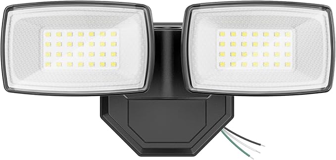 Onforu 3200LM Flood Lights Outdoor 32W 6500K LED Security Light Manual Switch Controlled IP66 Waterproof Outdoor Lights Wall Mount Exterior Flood Light with 2 Adjustable Heads Floodlights Outside