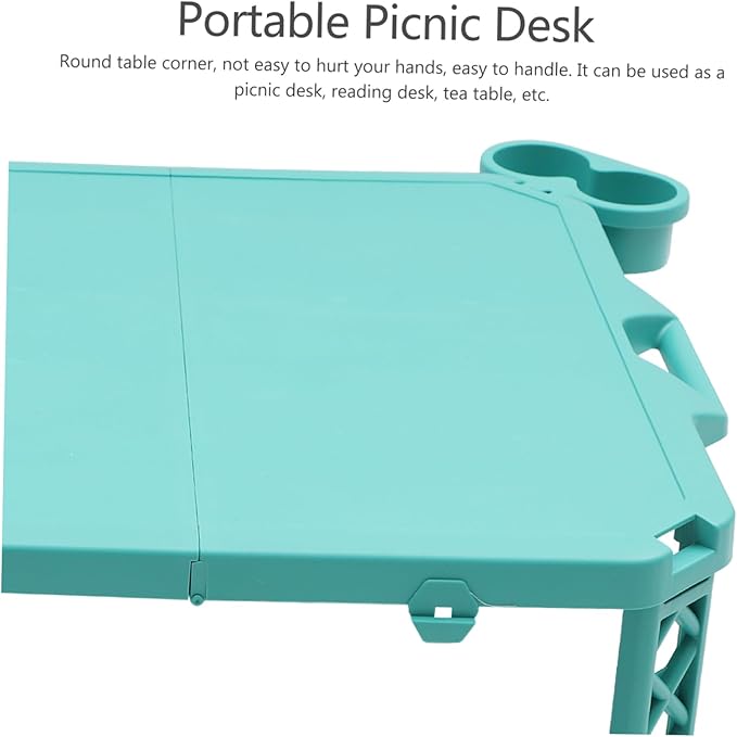 Milisten 1pc Outdoor Folding Table Multipurpose Desk for Camping Picnics and Backyard Activities Compact Design for Easy Storage and Travel Non-damaging to Floors